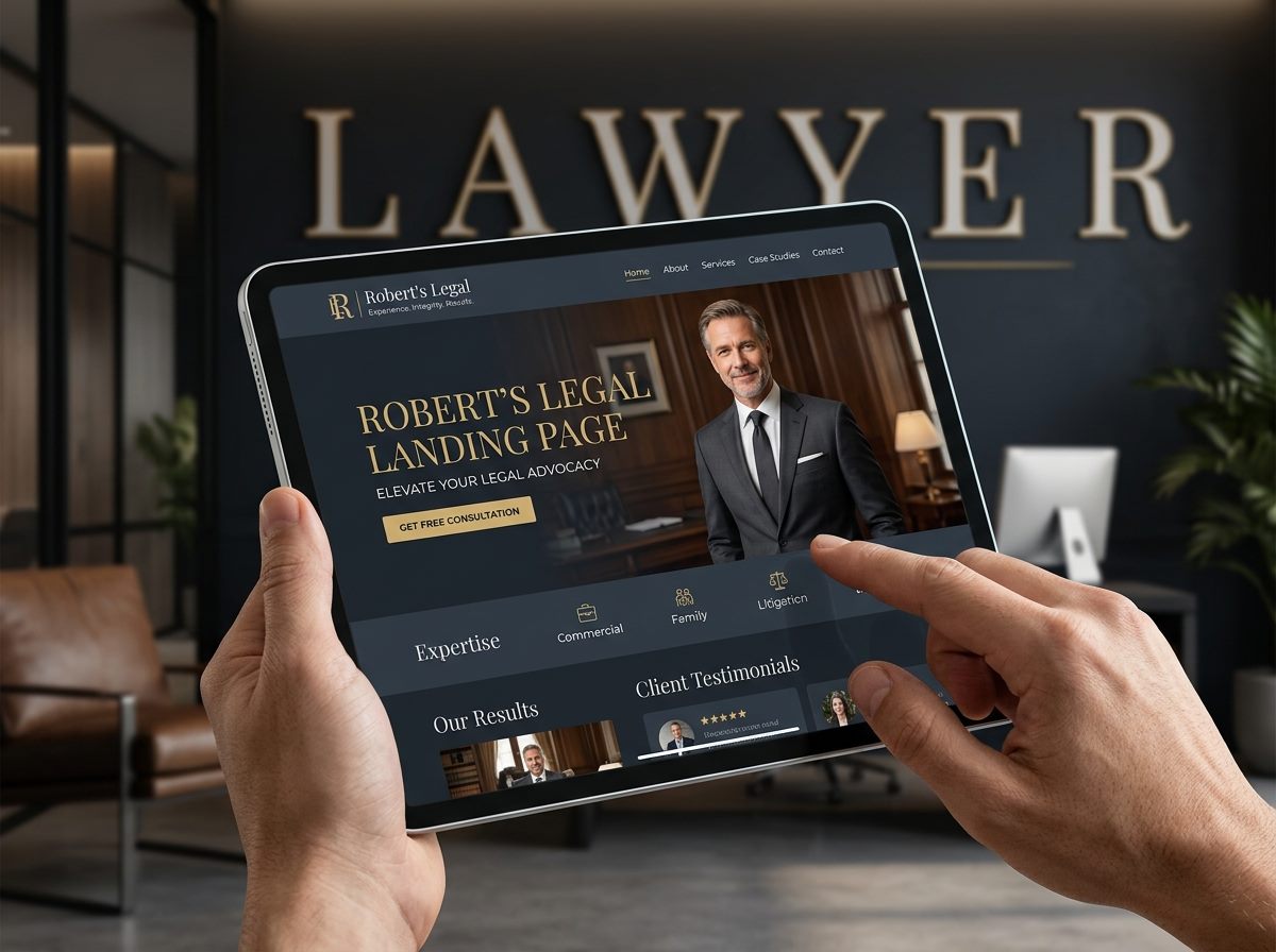 Robert's Legal Landing Page Mockup