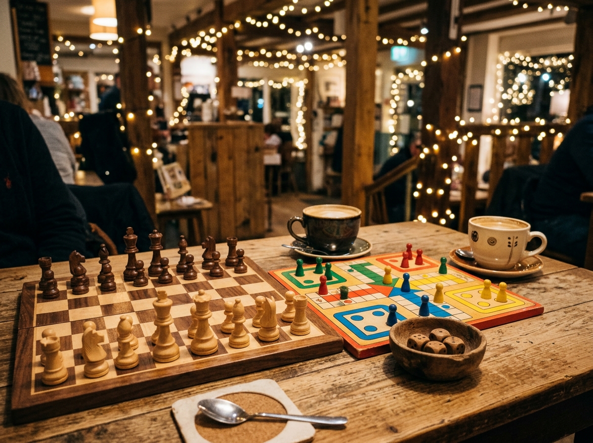 Chess & Ludo Tabletop Games at Leaf & Life Cafe
